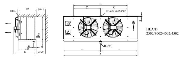 Воздухоохладитель HEA 3002 15 6D